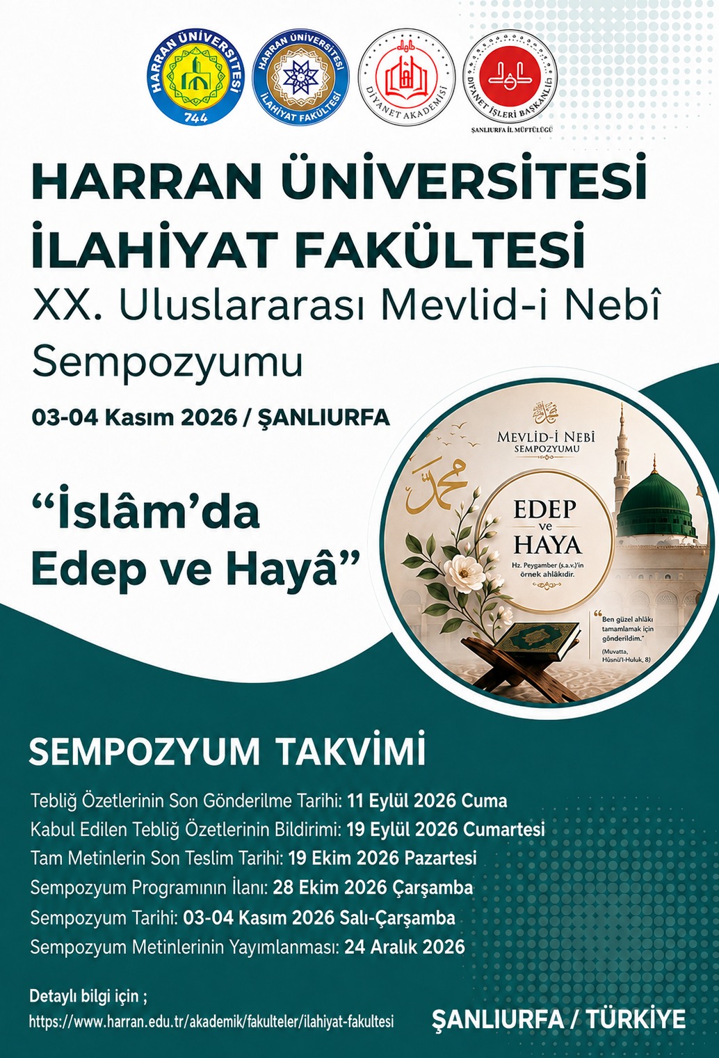 HRÜ İlahiyat Fakültesi XX. Uluslararası Mevlid-i Nebî Sempozyumu